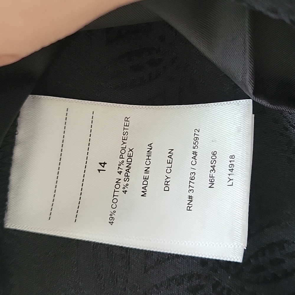 Laundry By‎ Shelli Segal Print Black Ankle Dress Pants Womens Size 14 - Picture 13 of 13